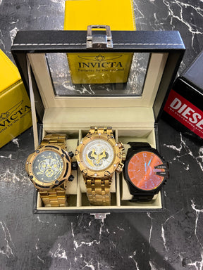 MALETA COM 3 RELÓGIOS