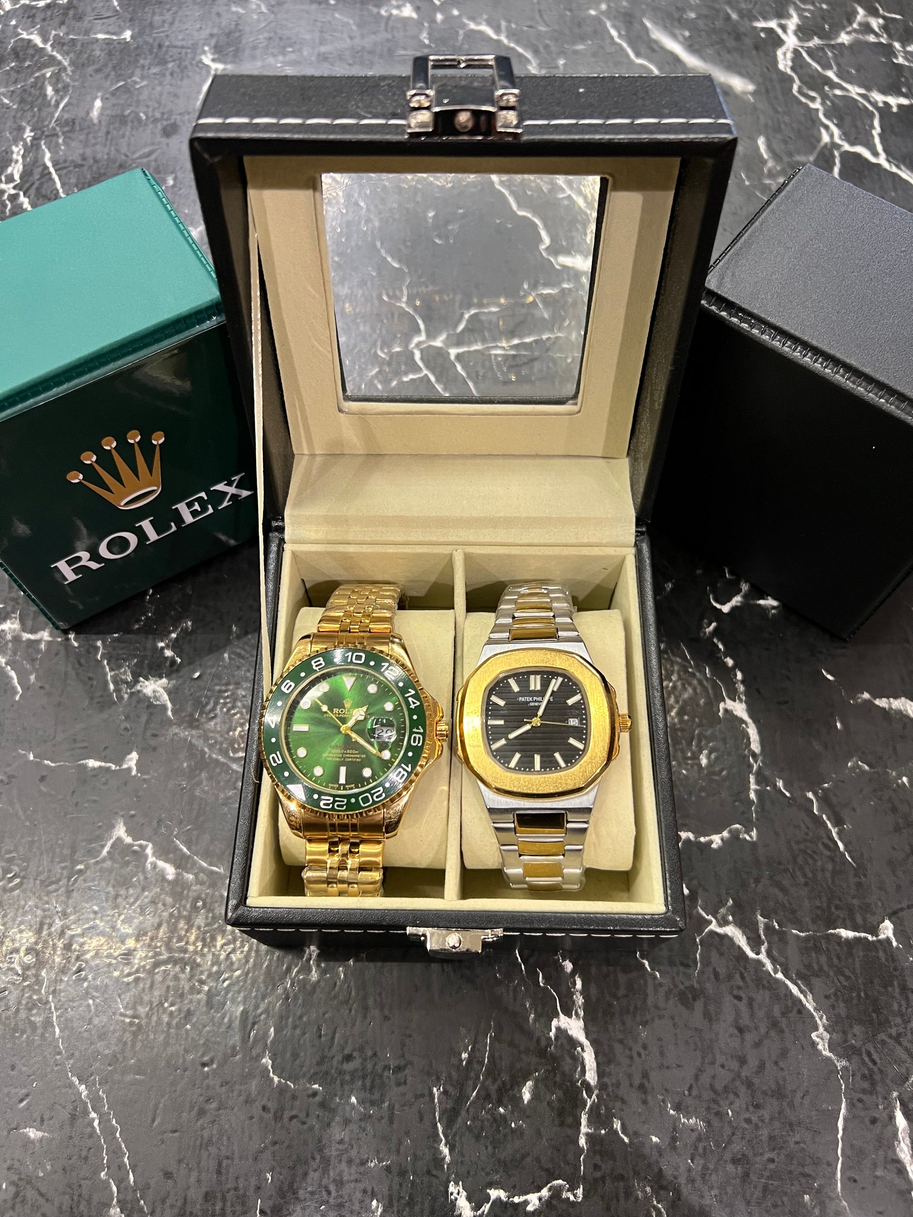 MALETA COM 2 RELÓGIOS