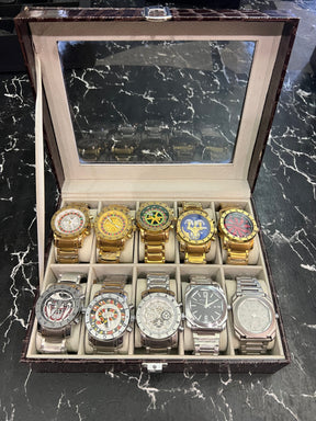 MALETA COM 10 RELÓGIOS