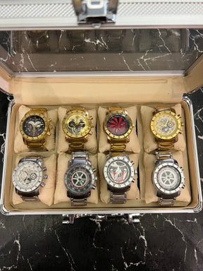 MALETA COM 8 RELÓGIOS