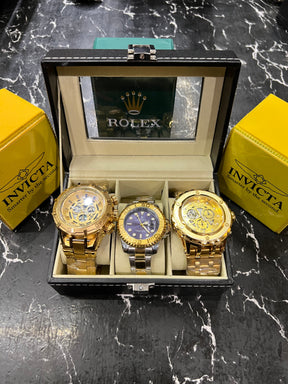 MALETA COM 3 RELÓGIOS