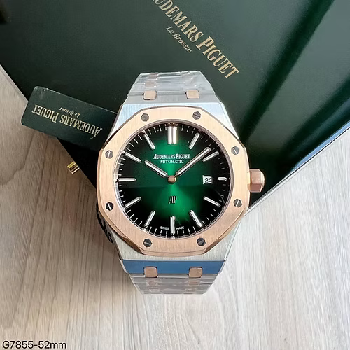 AUDEMARS PIGUET ROYAL OAK PRATA ROSE VERDE 41MM