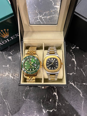 MALETA COM 2 RELÓGIOS