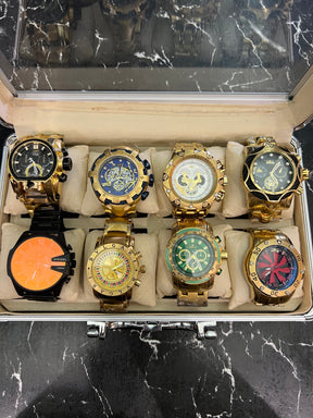 MALETA COM 8 RELÓGIOS