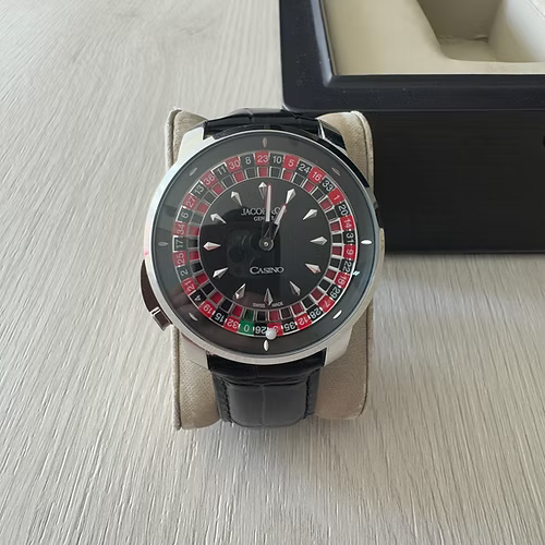 JACOB & CO CASSINO PRATA PRETO 44MM