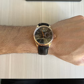 ROLEX CELLINI ROSE PRETO COURO 40MM