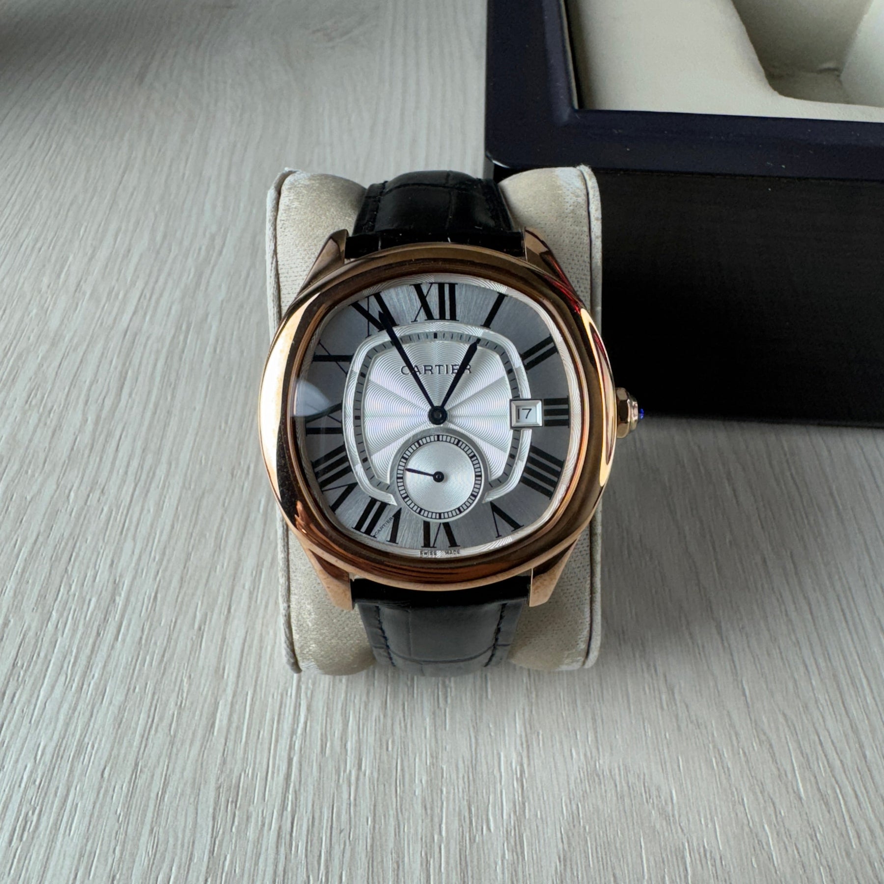 CARTIER DRIVE ROSE BRANCO COURO 41MM