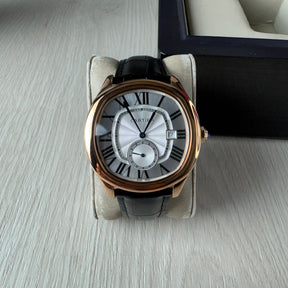 CARTIER DRIVE ROSE BRANCO COURO 41MM